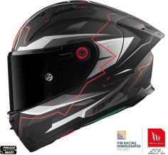 Casca Moto Full-Face Kre Carbon Kraker C5 Red Matt 2023