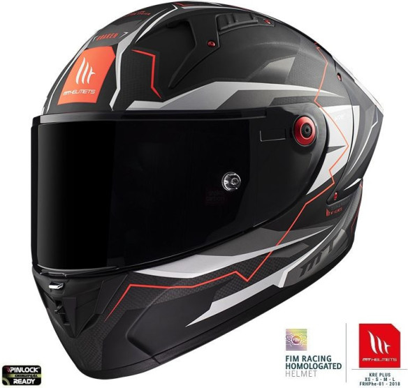 Casca Moto Full-Face Kre Carbon Kraker C5 Red Matt 2023