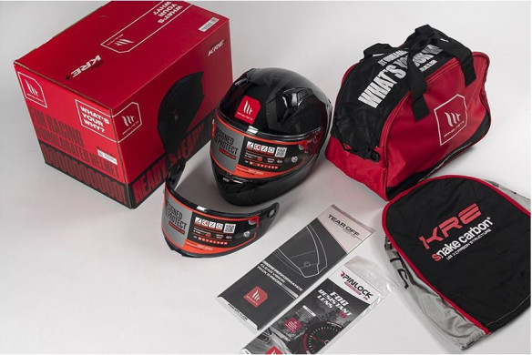 Casca Moto Full-Face Kre Carbon Kraker C5 Red Matt 2023
