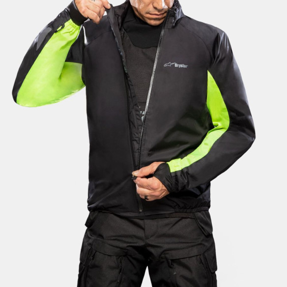 Geaca Moto Textila Halo Drystar Bej/Negru/Galben Fluo 23