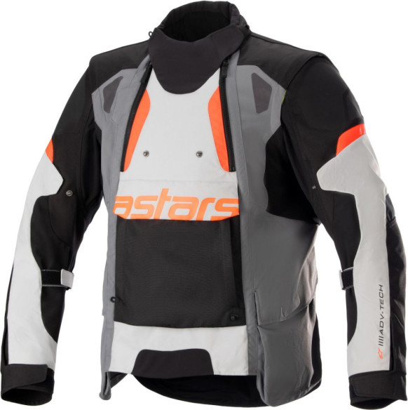 Geaca Moto Textila Halo Drystar Gri Deschis/Gri Inchis/Negru 23
