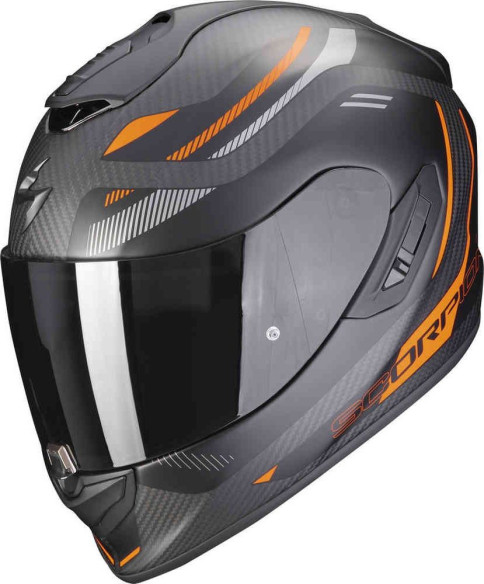 Casca Moto Full-Face/Integrala 1400 Evo Carbon Air Kydra Negru Mat/Portocaliu
