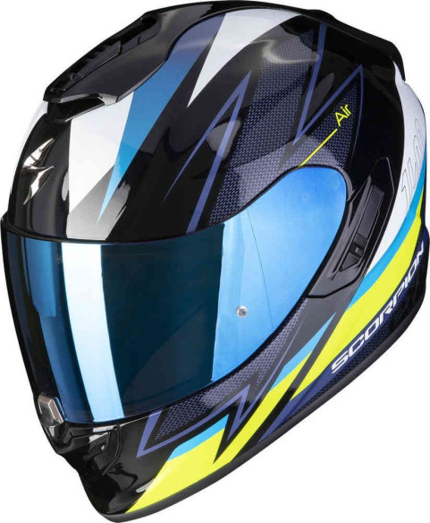 Casca Moto Full-Face/Integrala 1400 Evo Air Thelios Negru/Albastru/Galben fluo