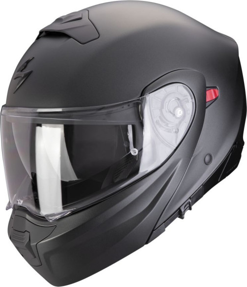 Casca Moto Flip-Up Scorpion Exo 930 Evo Solid Negru Mat Perlat