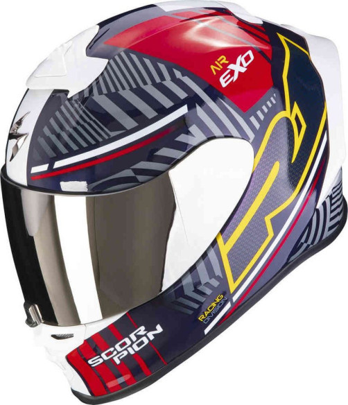 Casca Moto Full-Face/Integrala Exo R1 Evo Air Victory Alb/Albastru/Rosu