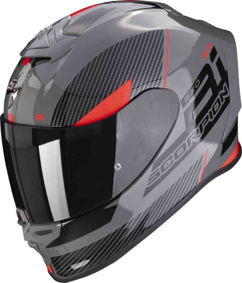 Casca Moto Full-Face/Integrala Exo R1 Evo Air Final Gri/Negru/Rosu