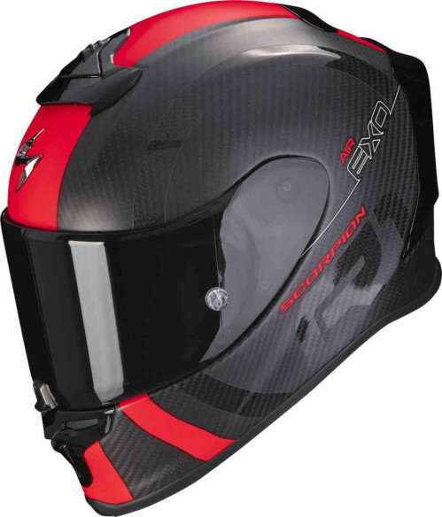 Casca Moto Full-Face/Integrala Exo R1 Evo Air Carbon MG Negru Mat/Rosu