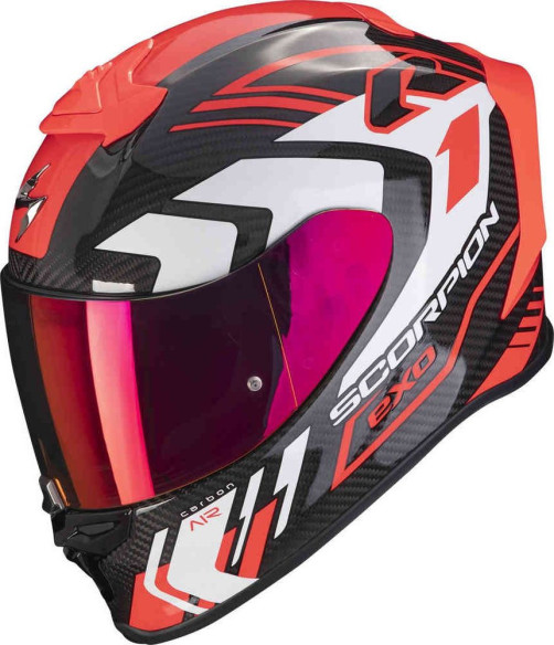 Casca Moto Full-Face/Integrala Exo R1 Evo Air Carbon Supra Negru/Alb/Rosu