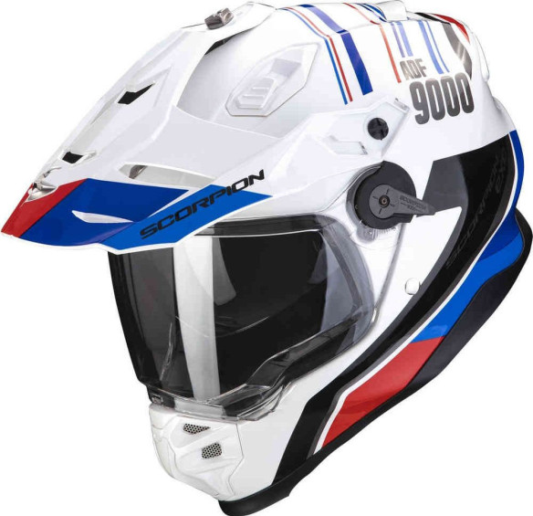 Casca Moto Adventure/Touring ADF-9000 Air Desert Alb/Albastru/Rosu