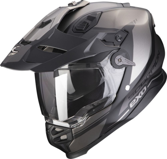 Casca Moto Adventure/Touring ADF-9000 Air Trail Negru Mat/Argintiu