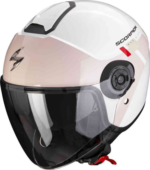 Casca Moto Open-Face/Jet Exo City II Mall Alb/Roz