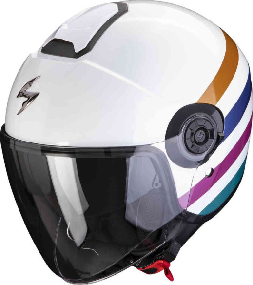 Casca Moto Open-Face/Jet Exo City II Bee Alb/Verde/Auriu