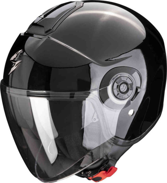 Casca Moto Open-Face/Jet Exo City II Solid Negru Lucios