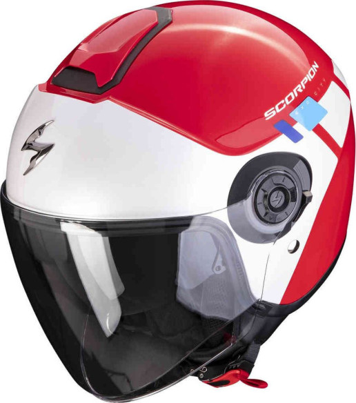 Casca Moto Open-Face/Jet Exo City II Mall Rosu/Alb