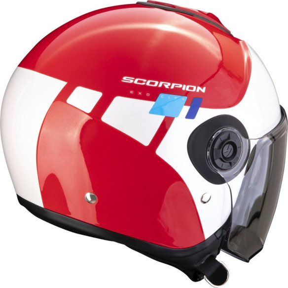 Casca Moto Open-Face/Jet Exo City II Mall Rosu/Alb