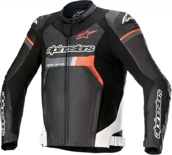Geaca Moto Piele GP Force Airflow Black/White/Red 24