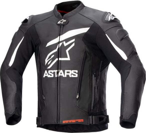 Geaca Moto Piele GP Plus R V4 Black/White 24