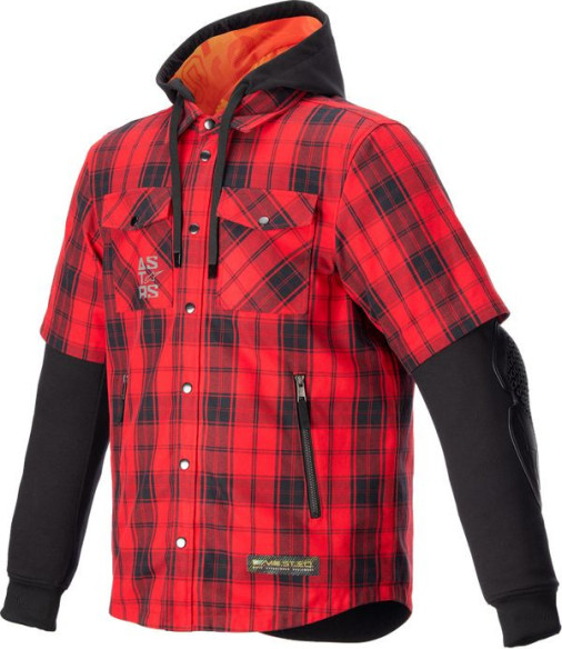 Geaca Moto Textila/Camasa Tartan Red 24