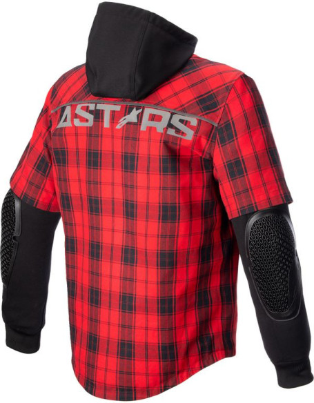 Geaca Moto Textila/Camasa Tartan Red 24
