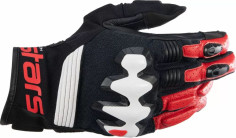 Manusi Moto Piele/Textile Halo Black/White/Red 24