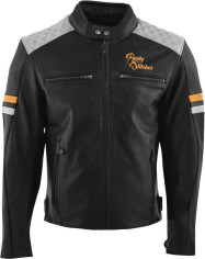 Geaca Moto Piele Jari V2 Black/Light Grey/Gold 2024