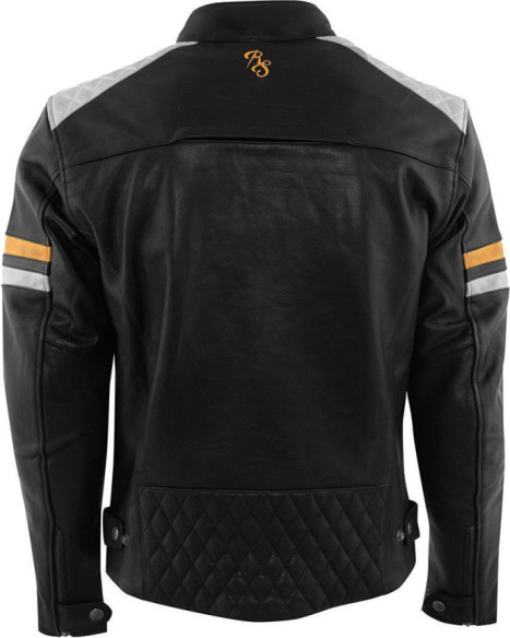 Geaca Moto Piele Jari V2 Black/Light Grey/Gold 2024