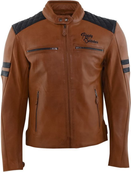 Geaca Moto Piele Jari V2 Cognac/Black 2024