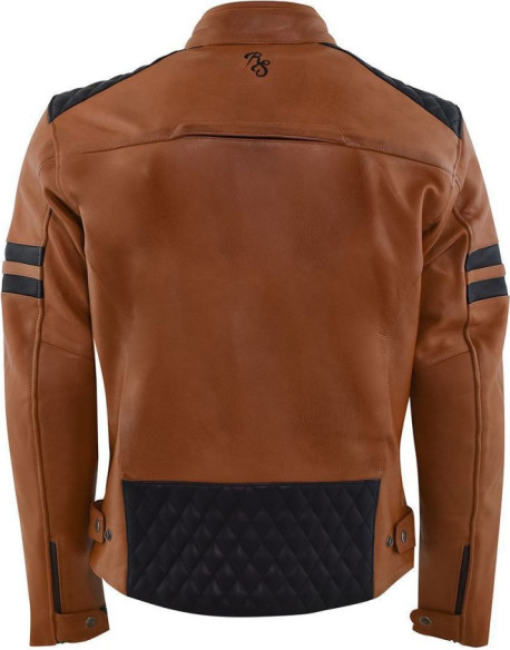 Geaca Moto Piele Jari V2 Cognac/Black 2024