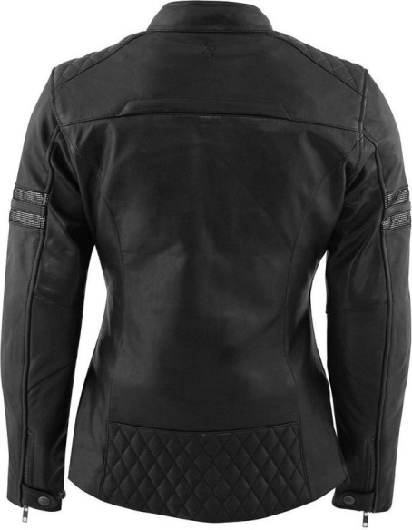 Geaca Moto Piele Dama Joyce V2 Black/Glitter 2024