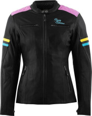 Geaca Moto Piele Dama Joyce V2 Black/Pastel 2024
