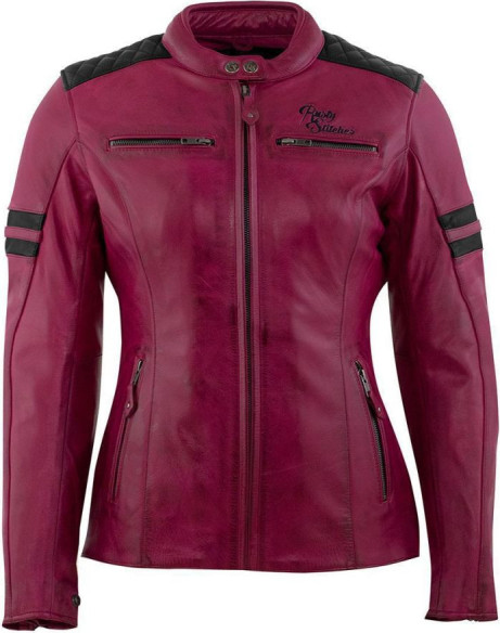 Geaca Moto Piele Dama Joyce V2 Cherry/Black 2024