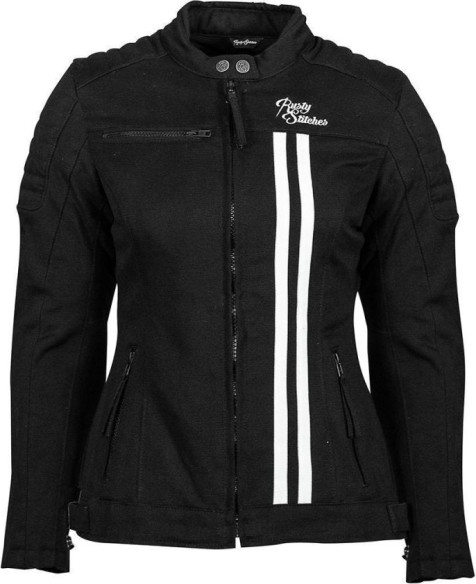 Geaca Moto Textila Dama Lauren V2 Black/White 2024