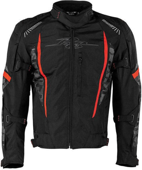 Geaca Moto Texila Pete Black/Pixel Red 2024