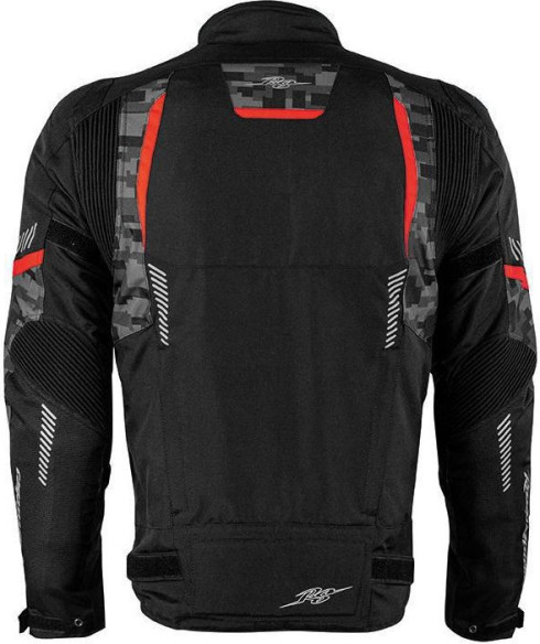 Geaca Moto Texila Pete Black/Pixel Red 2024