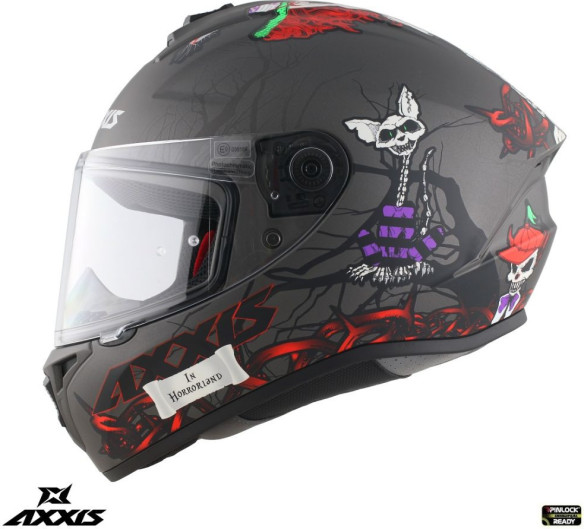 Casca Moto Full-Face/Integrala Draken S A2 Horrorland Matt Titanium 24