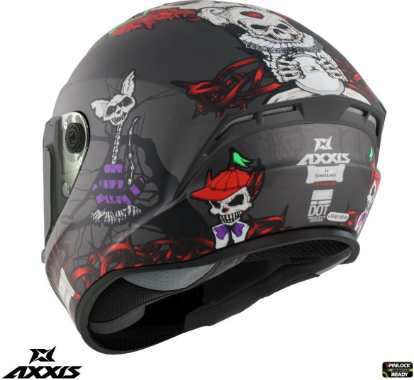 Casca Moto Full-Face/Integrala Draken S A2 Horrorland Matt Titanium 24