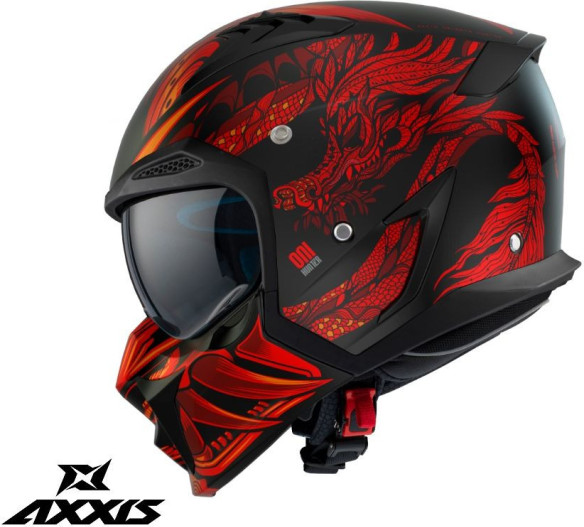 Casca Moto Open-Face/Jet Hunter Sv Oni B5 Matt Red 24