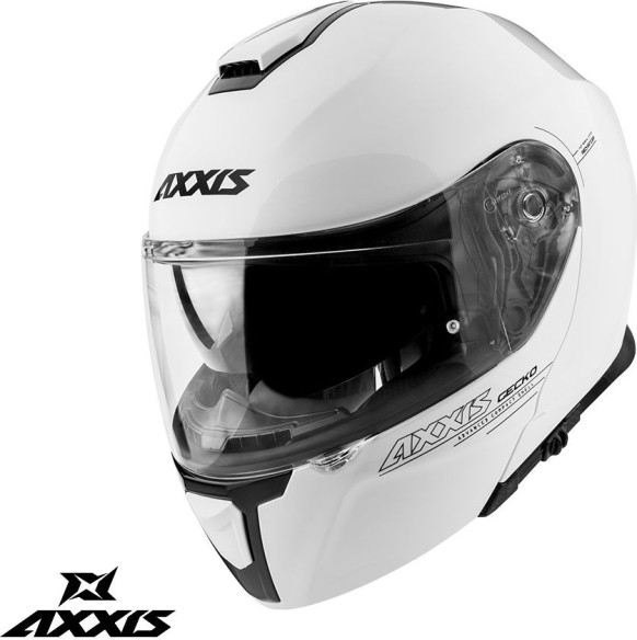 Casca Moto Flip-Up Gecko Sv A0 Glossy White 24
