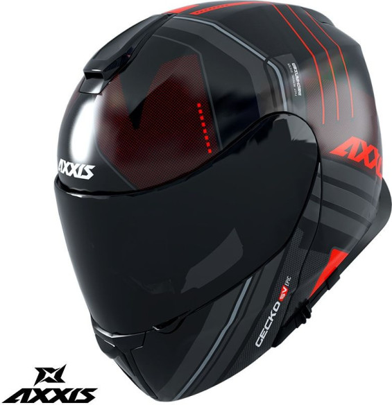 Casca Moto Flip-Up Gecko Sv Epic B5 Matt Fluo Red 24