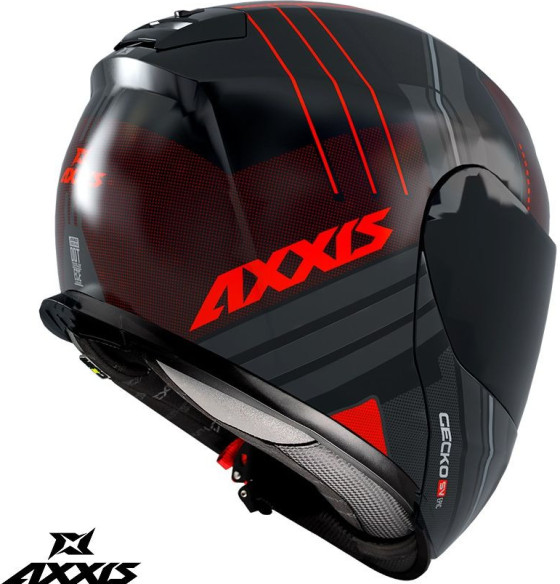 Casca Moto Flip-Up Gecko Sv Epic B5 Matt Fluo Red 24
