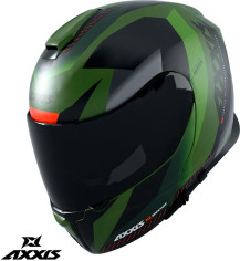 Casca Moto Flip-Up Gecko Sv Shield F6 Matt Grey/Green 24