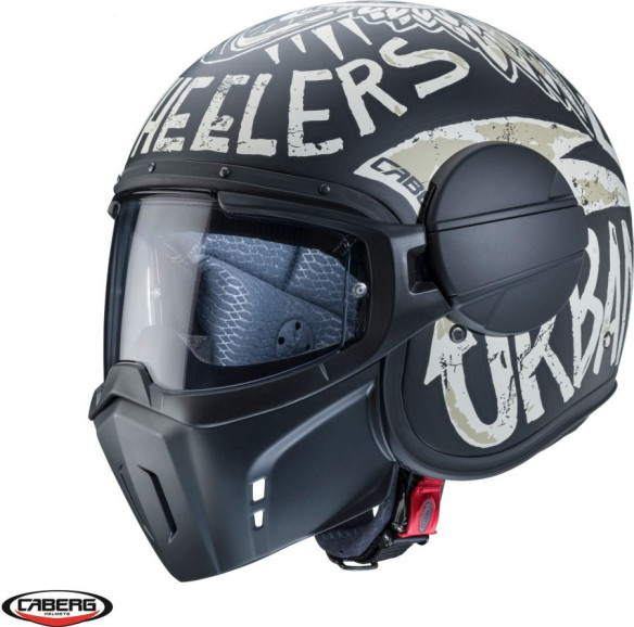 Casca Moto Open-Face/Jet Ghost Nuke D5 Matt Black/Grey 24