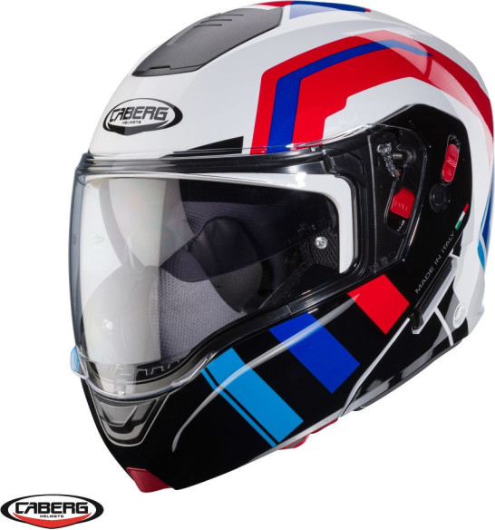 Casca Moto Flip-Up Horus X Road M6 Glossy White/Red 24