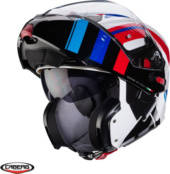 Casca Moto Flip-Up Horus X Road M6 Glossy White/Red 24
