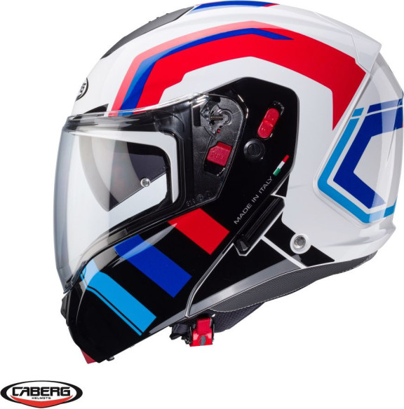 Casca Moto Flip-Up Horus X Road M6 Glossy White/Red 24