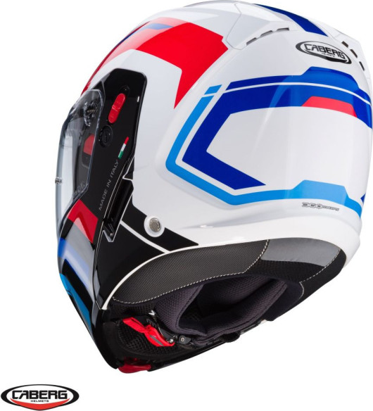 Casca Moto Flip-Up Horus X Road M6 Glossy White/Red 24