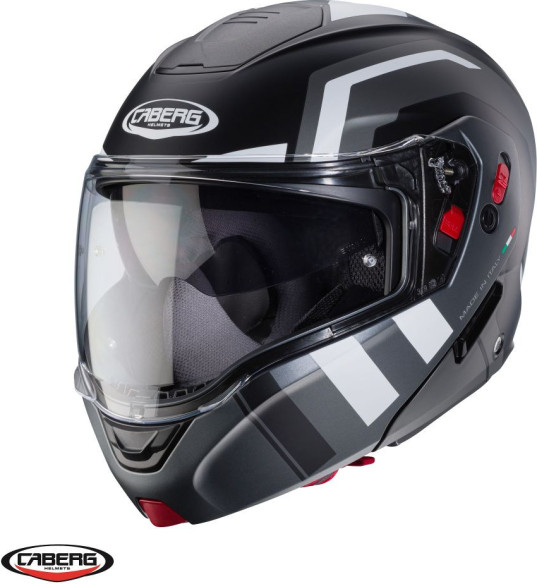 Casca Moto Flip-Up Horus X Road M4 Matt Black/White 24