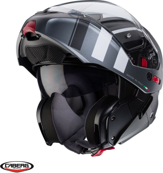 Casca Moto Flip-Up Horus X Road M4 Matt Black/White 24