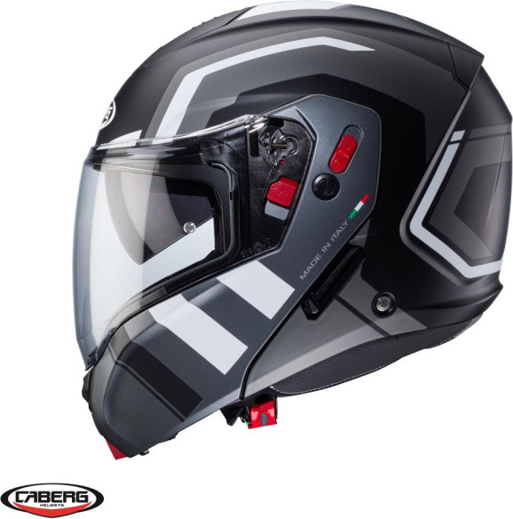 Casca Moto Flip-Up Horus X Road M4 Matt Black/White 24
