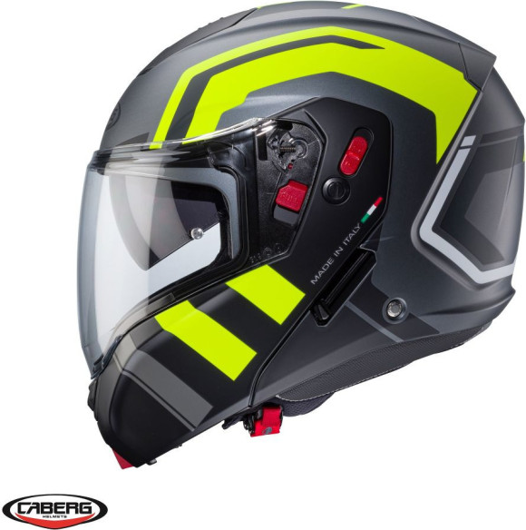 Casca Moto Flip-Up Horus X Road L1 Matt Black/Yellow 24